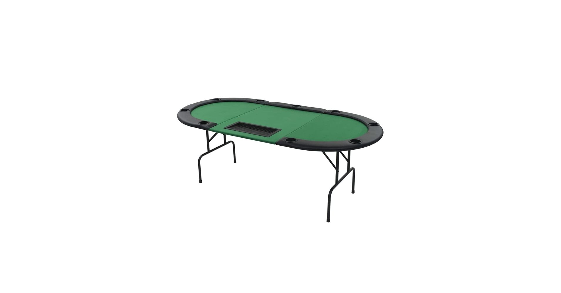Table de poker pliable 9 joueurs avec porte-gobelets